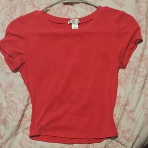 Bozzolo Pink Fitted Cap Sleeve Tee